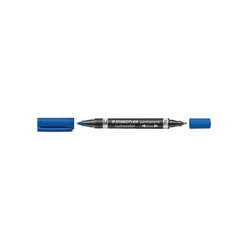 Staedtler Lumocolor Duo permanente marker Fijne/kogelvormige punt Blauw 1 stuk(s)