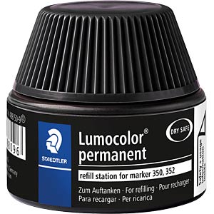 Staedtler Lumocolor 488 50 markernavulling Zwart 30 ml 4 stuk(s)
