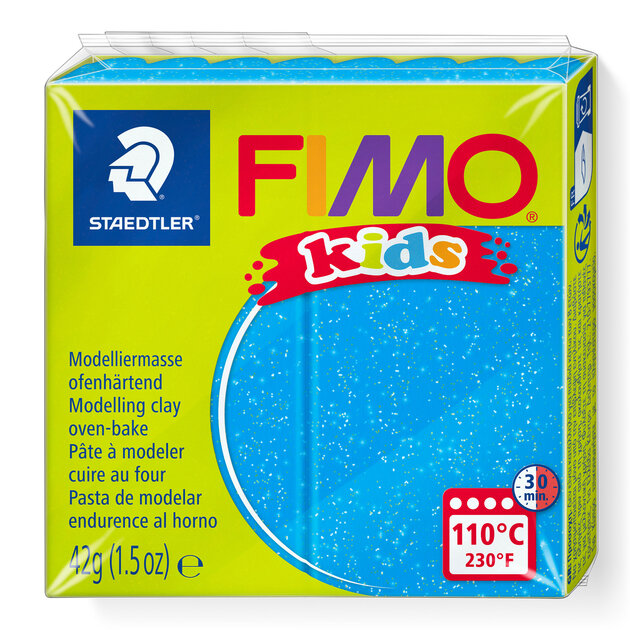 FIMO Mod.masse Fimo kids blauw glitter