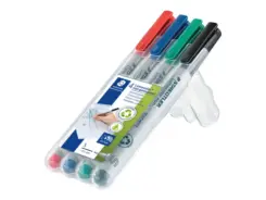 Staedtler 311 WP4 markeerstift 4 stuk(s) Zwart, Blauw, Groen, Rood
