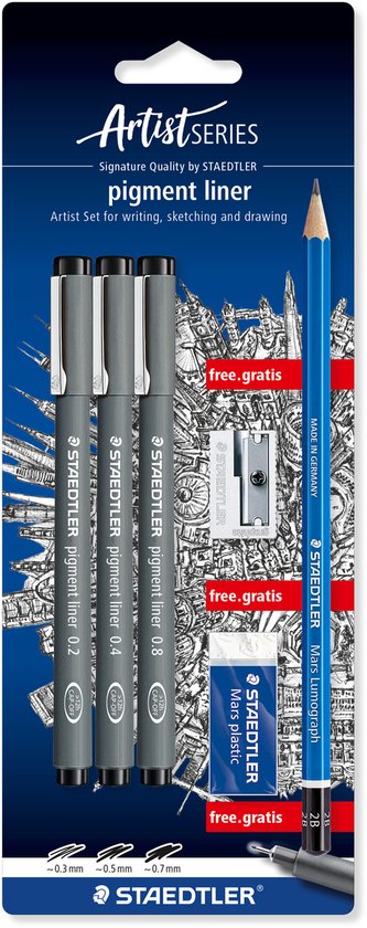 Staedtler pigment liner 308 fijnschrijver 3 stuk(s)