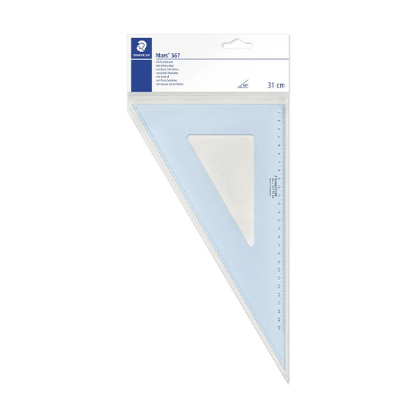 Staedtler Mars 567 Bureauliniaal 310 mm Kunststof Blauw, Transparant 1 stuk(s)