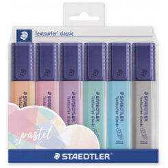 Staedtler 364 C markeerstift 6 stuk(s) Lichtblauw, Licht Grijs, Munt, Perzik, Roze, Violet