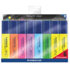Staedtler Textsurfer 364 WP6 markeerstift 6 stuk(s) Beitelvormige punt Blauw, Groen, Oranje, Roze, Violet, Geel