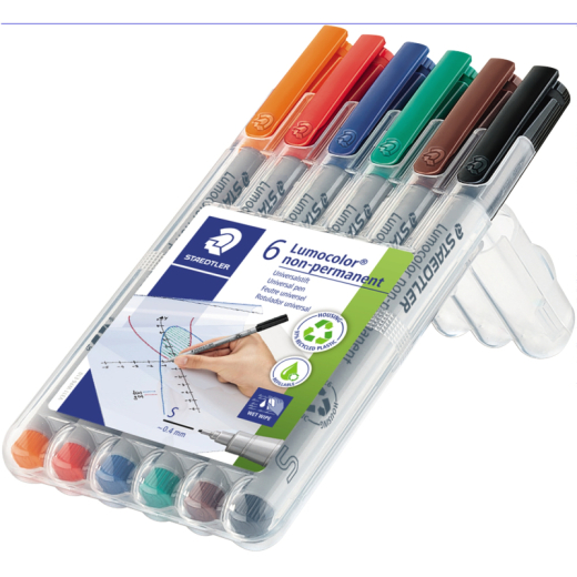STAEDTLER Folienstift Lumocolor S nonperm 6St