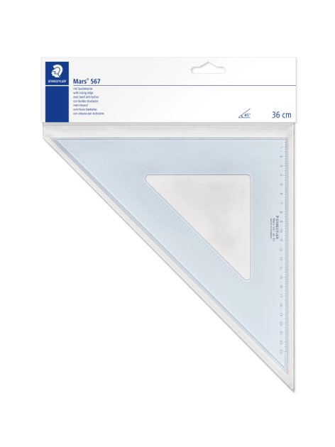 Staedtler Mars 567 Bureauliniaal 360 mm Kunststof Blauw, Transparant 1 stuk(s)