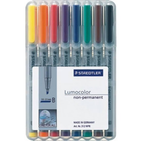Staedtler 312 WP8 markeerstift 1 stuk(s) Zwart, Blauw, Groen, Rood