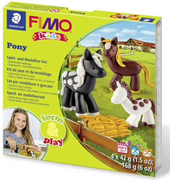 Staedtler FIMO 8034 08 LY materiaal voor pottenbakken en boetseren Boetseerklei 42 g Meerkleurig 4 stuk(s)