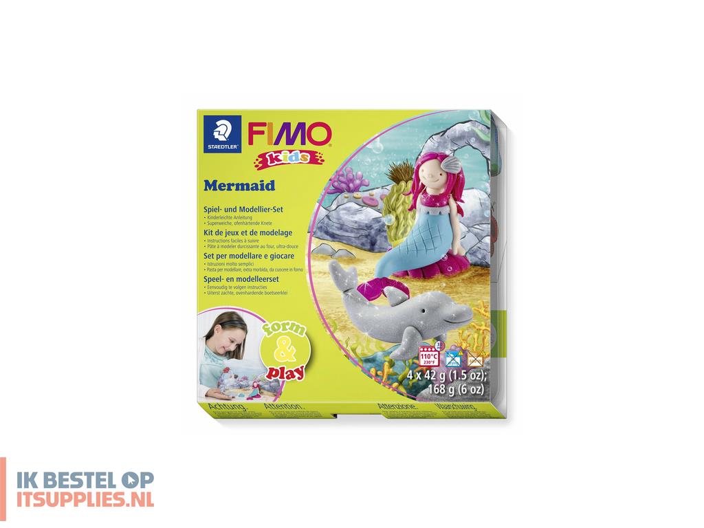 Staedtler FIMO 8034 12 LY materiaal voor pottenbakken en boetseren Boetseerklei 42 g Meerkleurig 4 stuk(s)