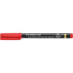 STAEDTLER Folienstift Lumocolor special F rood 10 stuks
