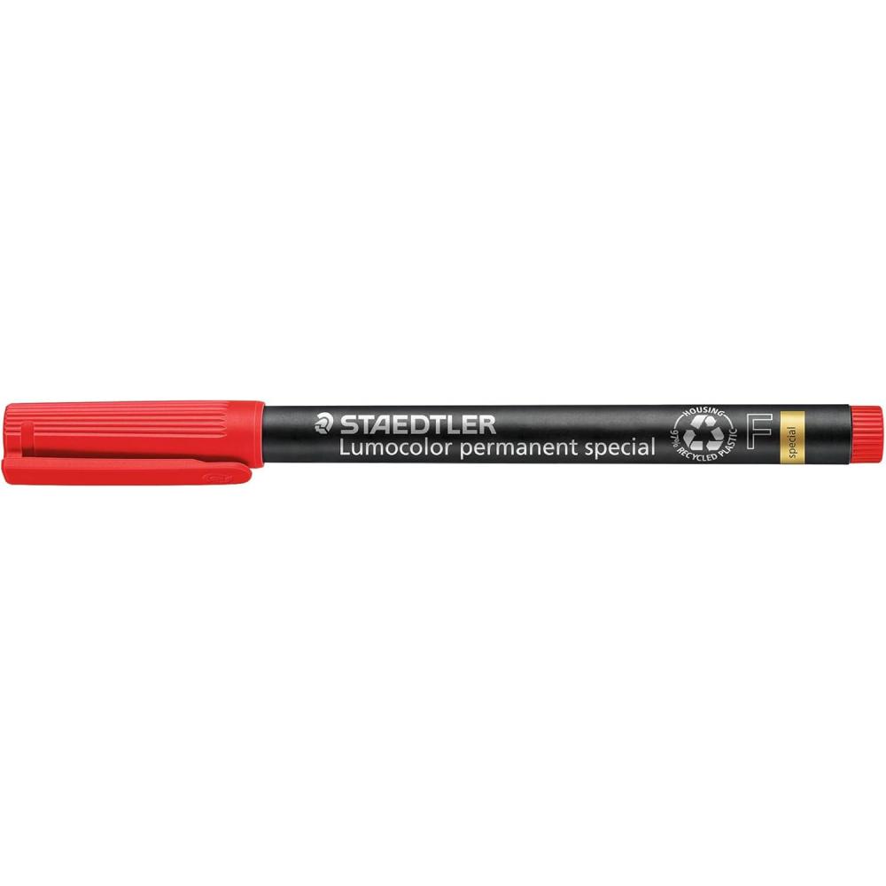STAEDTLER Folienstift Lumocolor special F rood 10 stuks