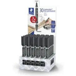 Staedtler Lumocolor 348-9 CA30 permanente marker Fijne/kogelvormige punt Zwart 30 stuk(s)