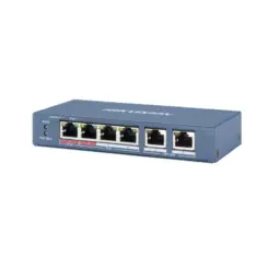 Hikvision DS-3E0106HP-E netwerk-switch Unmanaged Fast Ethernet (10/100) Power over Ethernet (PoE) Blauw