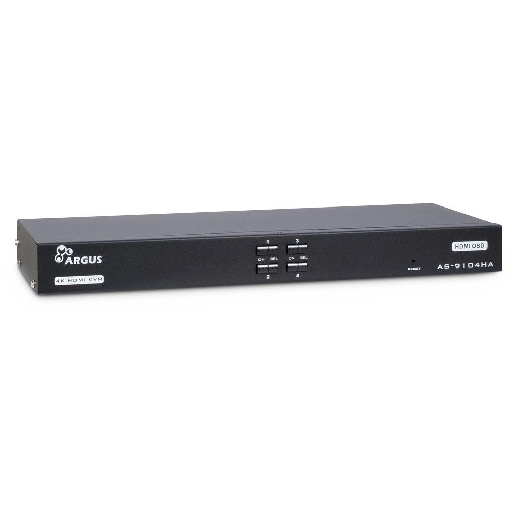 Inter-Tech KVM AS-9104HA KVM-switch Zwart