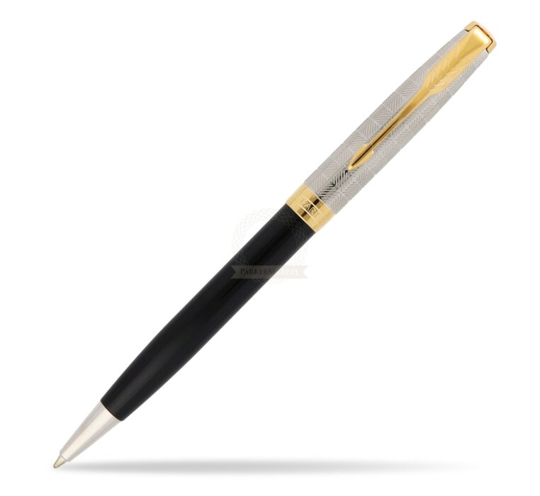 Parker Sonnet Zwart Draai-intrekbare balpen Medium 1 stuk(s)