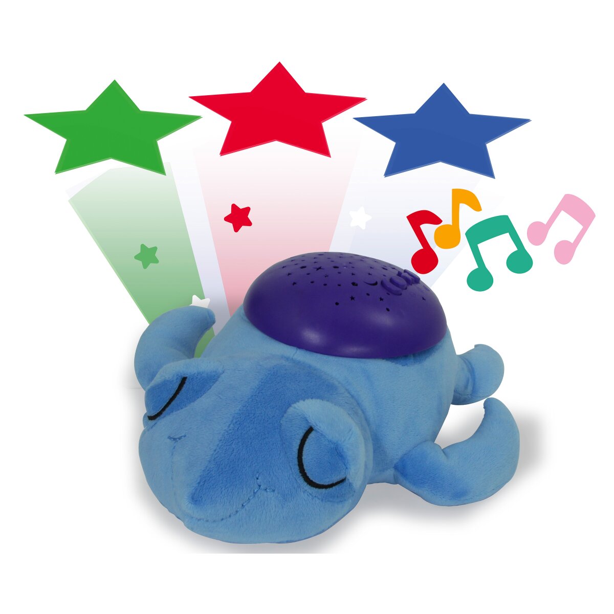 Jamara Dreamy Turtle babynachtlamp Vrijstaand Blauw, Paars LED