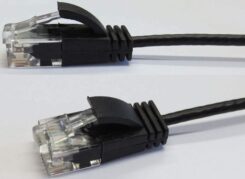 Wantec Cat6a UTP 1m netwerkkabel Zwart U/UTP (UTP)