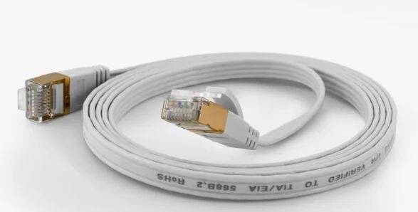 Wantec 7001 netwerkkabel Wit 0,1 m Cat6 F/FTP (FFTP)