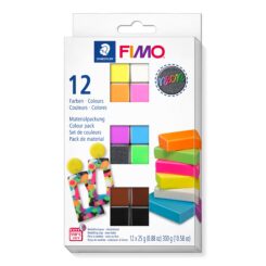 Staedtler FIMO Color Pack Neon Colours Boetseerklei 300 g Meerkleurig 12 stuk(s)