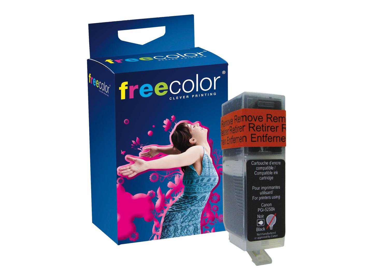 Freecolor CAPGI525BK-INK-FRC inktcartridge 1 stuk(s) Zwart