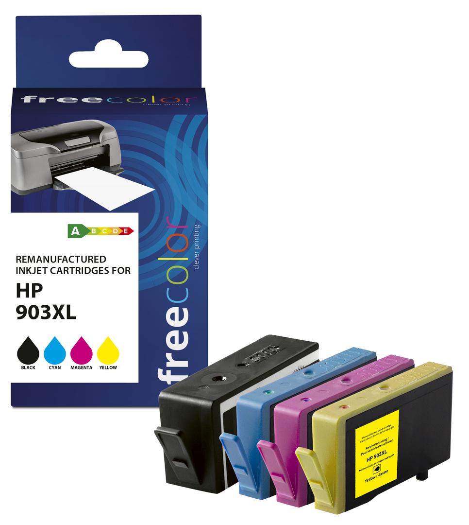 Freecolor K10635F7 inktcartridge 4 stuk(s) Compatibel Zwart, Cyaan, Magenta, Geel