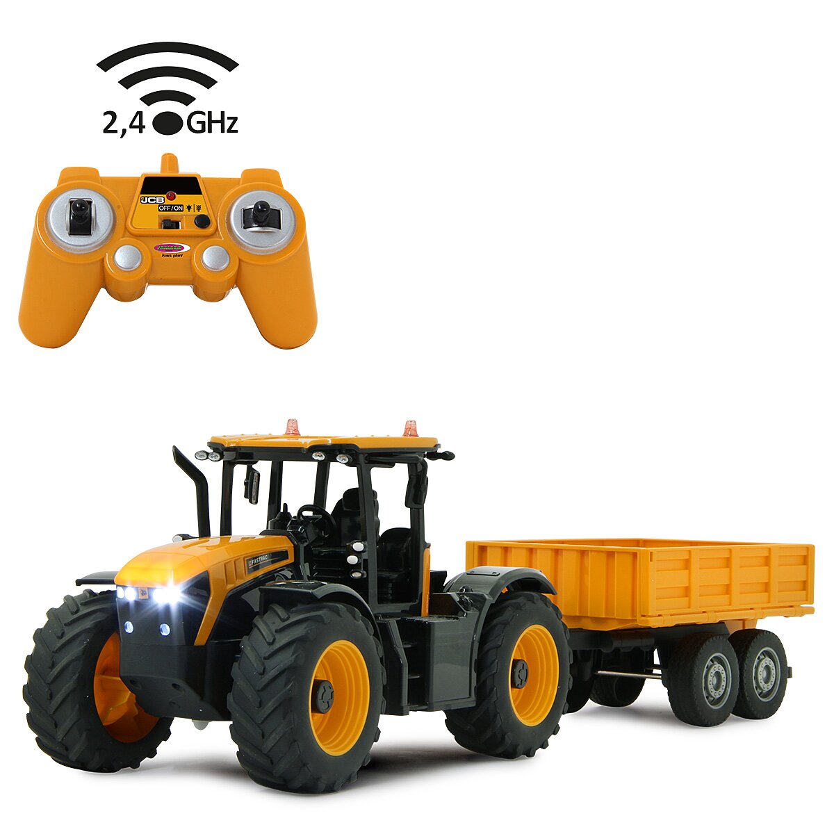 Jamara JCB Fastrac Traktor radiografisch bestuurbaar model Tractor Elektromotor 1:24