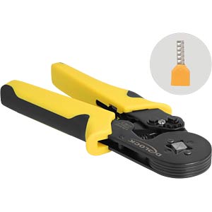 DeLOCK 90558 kabel krimper Krimptang Zwart, Geel