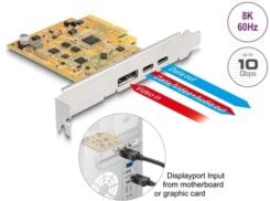 DeLOCK 90161 interfacekaart/-adapter Intern DisplayPort, USB Type-C
