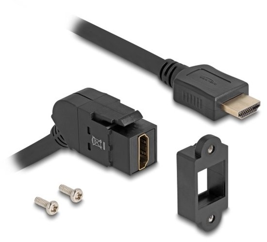 DeLOCK 67157 tussenstuk voor kabels HDMI Zwart