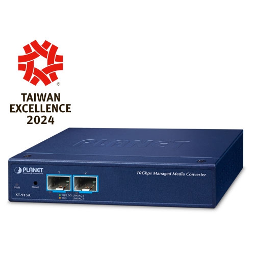 PLANET 2-Port 10G/1GBASE-X SFP+ netwerk media converter Blauw