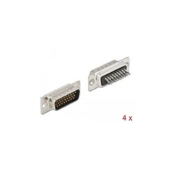 DeLOCK 66706 kabel-connector D-Sub HD 26 pin Zwart, Zilver