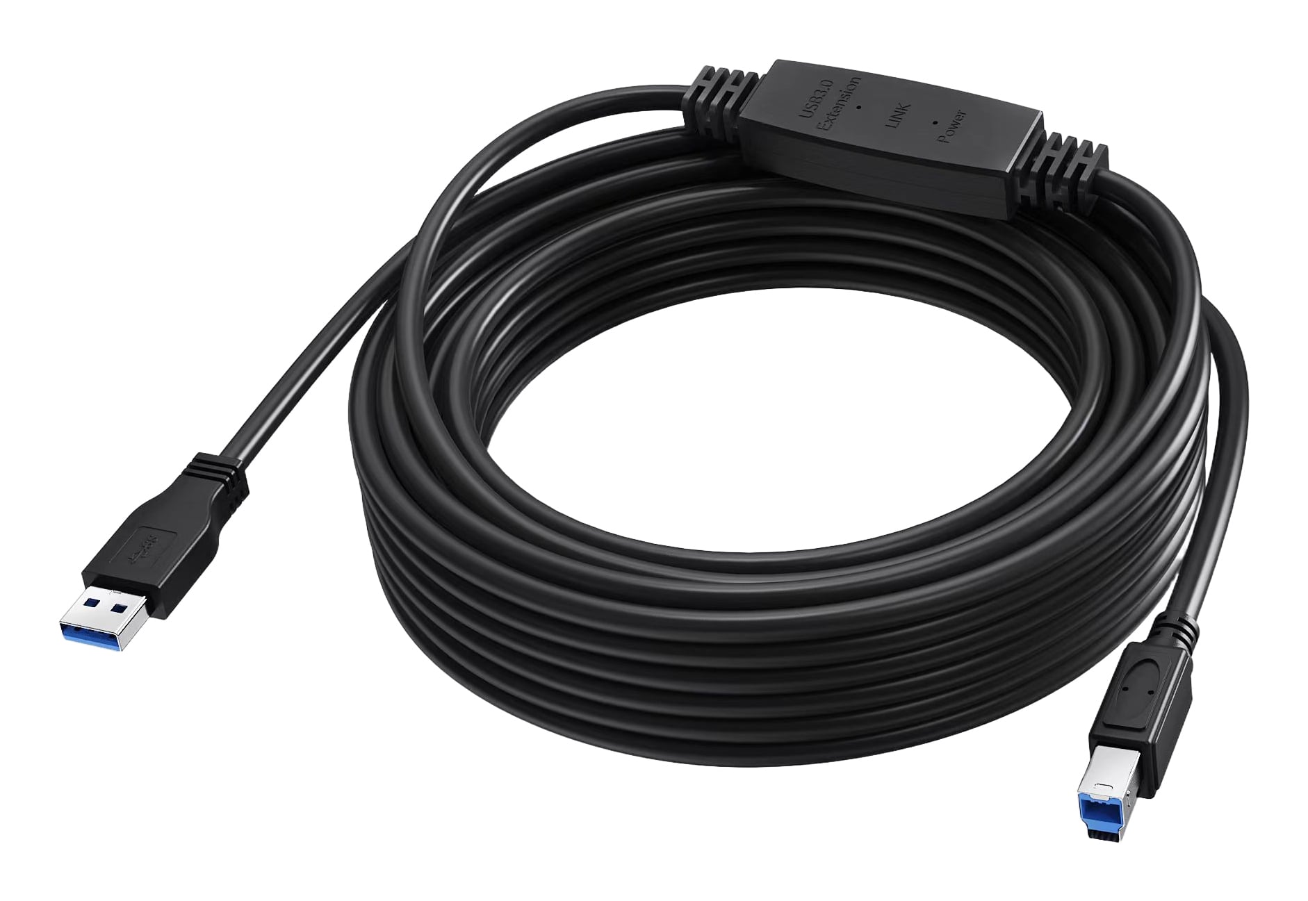 VISION 10 m Black USB 3.0 booster cable