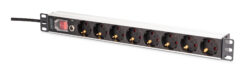Digitus DN-95436 energiedistributie 8 AC-uitgang(en) 1U Zwart, Zilver