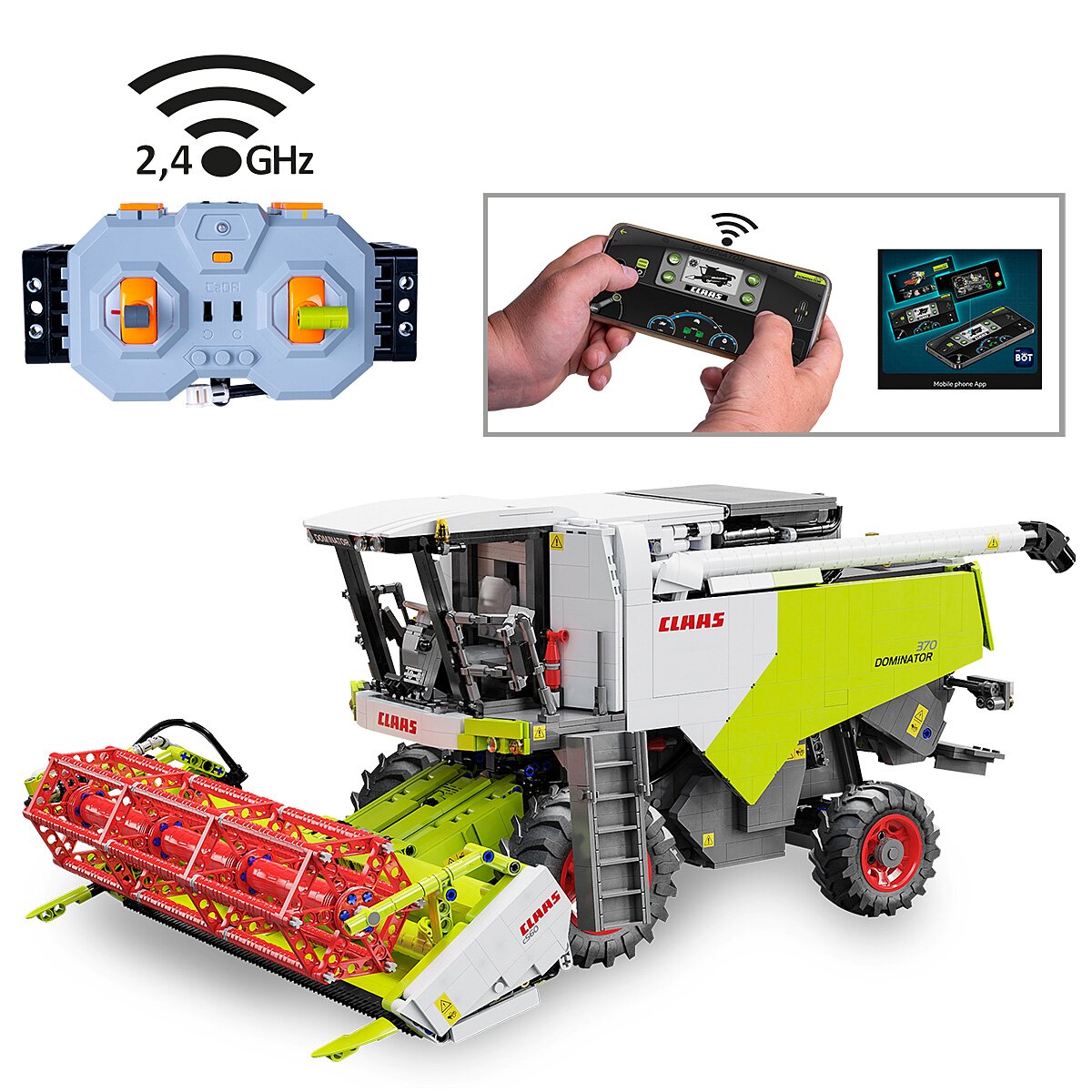 Jamara CaDA Claas Dominator 370 radiografisch bestuurbaar model Elektromotor 1:18