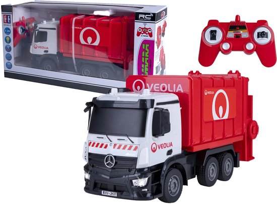 Jamara Truck Mercedes-Benz Antos radiografisch bestuurbaar model Vuilniswagen Elektromotor 1:26