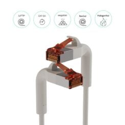 Shiverpeaks Patchkabel Cat 6A bieg. stekker U/FTP 0,25m wit
