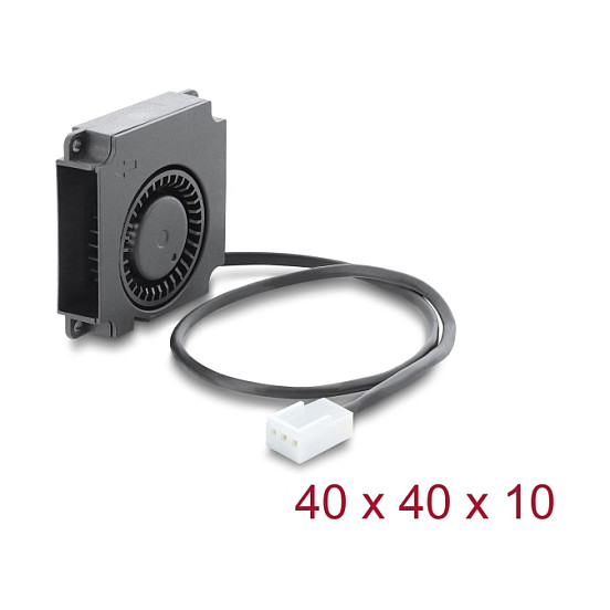 DELOCK Radiallüfter/Lüftergebläse 12V DC 40x40x10mm 3 Pin