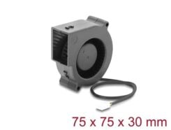 DELOCK Radiallüfter/Lüftergebläse 12V DC 75x75x30mm 3 Pin