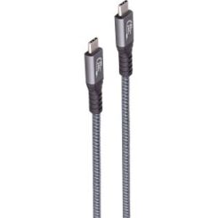 shiverpeaks BS13-68000 USB-kabel USB4 Gen 3x2 0,25 m USB C 240 W Grijs