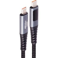 Shiverpeaks USB-C oplaadkabel 2.0 240W PD A/V/W Display 0,5m