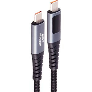 Shiverpeaks USB-C oplaadkabel 2.0 240W PD A/V/W Display 0,5m