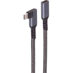 Shiverpeaks USB-C Verlängerungskabel 3.2 90° PD Textil 1,5m
