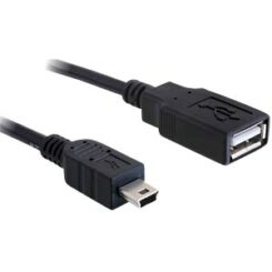 DeLOCK 82905 USB-kabel USB 2.0 0,5 m USB A Mini-USB B Zwart