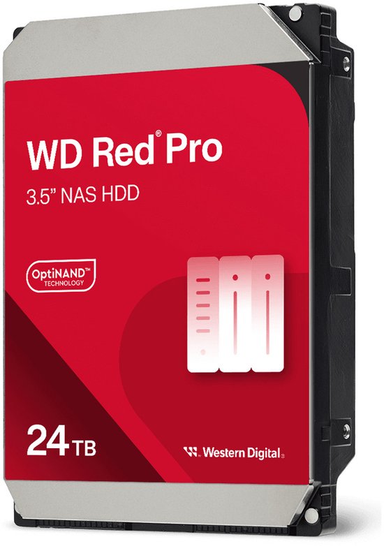 Western Digital Red Pro WD241KFGX interne harde schijf 24 TB 7200 RPM 3.5 SATA