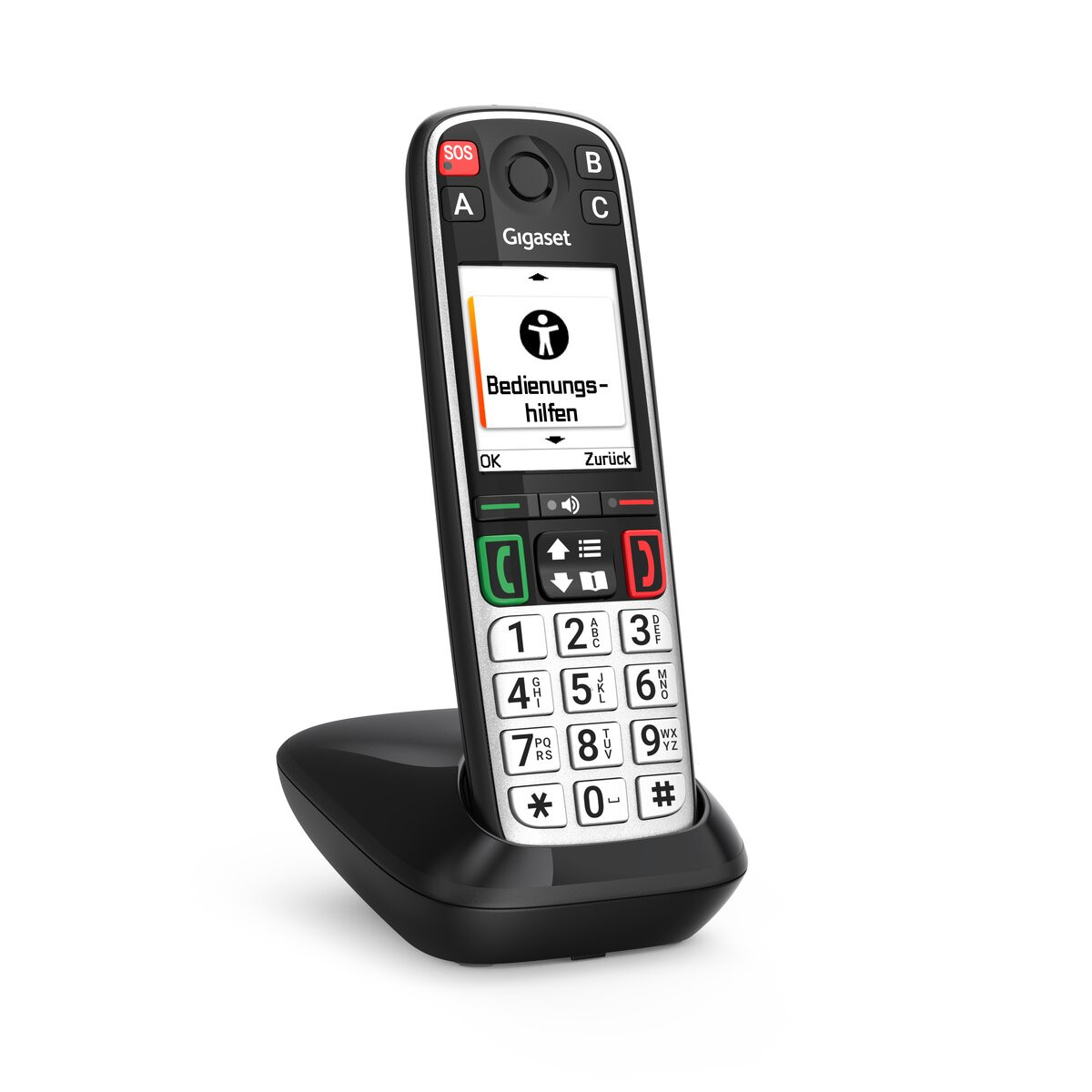 Gigaset EASY 500 Analoge-/DECT-telefoon Nummerherkenning Zwart, Zilver