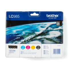 Brother LC985VALBP inktcartridge 4 stuk(s) Origineel Zwart, Cyaan, Magenta, Geel - Afbeelding 2