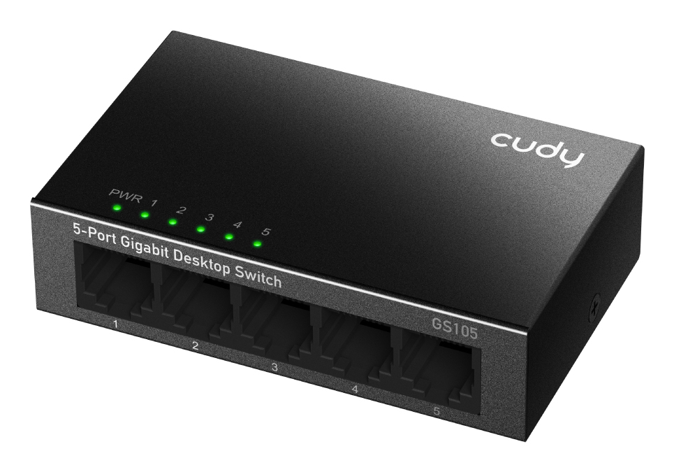 Cudy GS105 netwerk-switch Unmanaged Gigabit Ethernet (10/100/1000) Zwart - Afbeelding 3