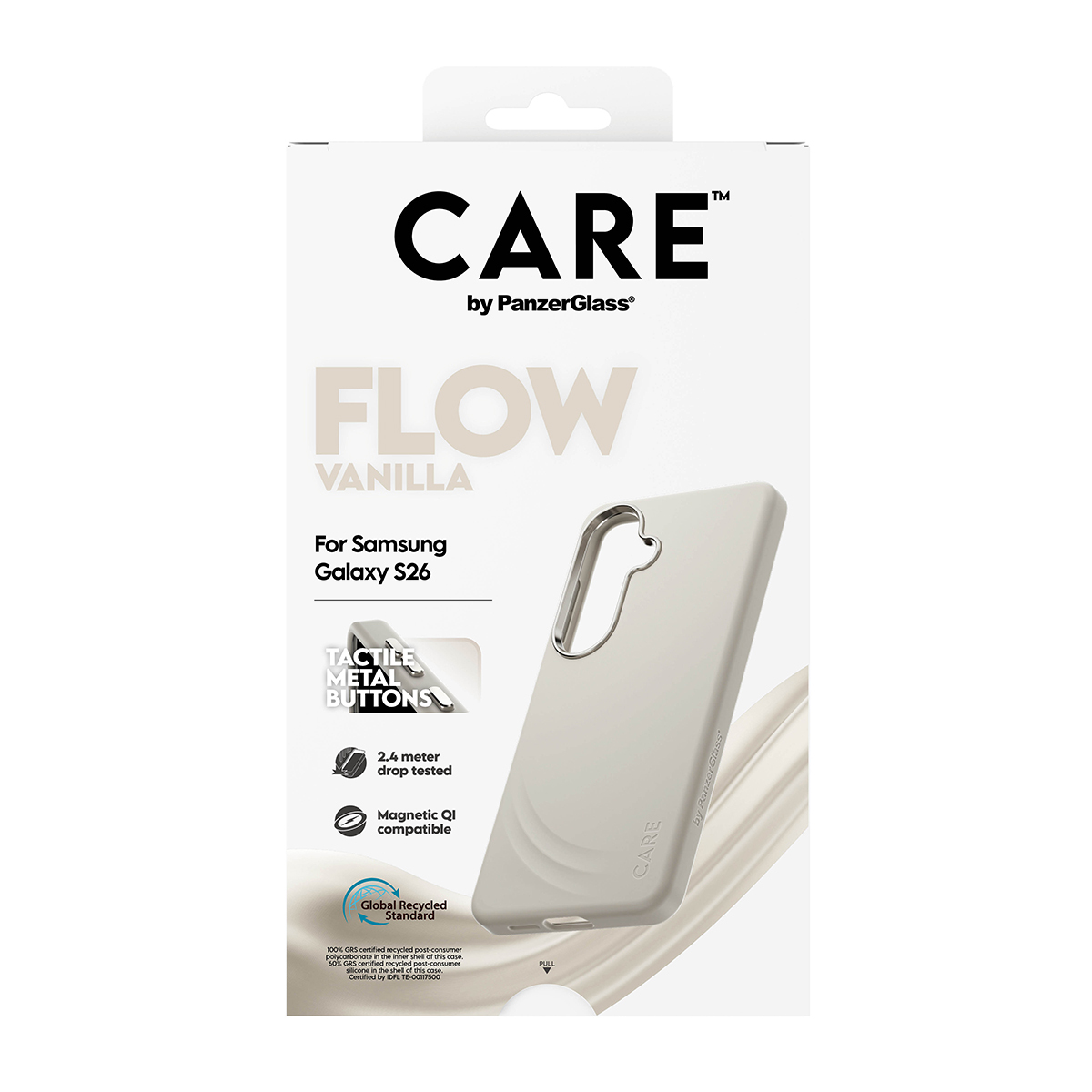 PanzerGlass CARE™ by ® Flow Case Vanilla w. Qi Samsung Galaxy S26 mobiele telefoon behuizingen Hoes Beige - Afbeelding 4