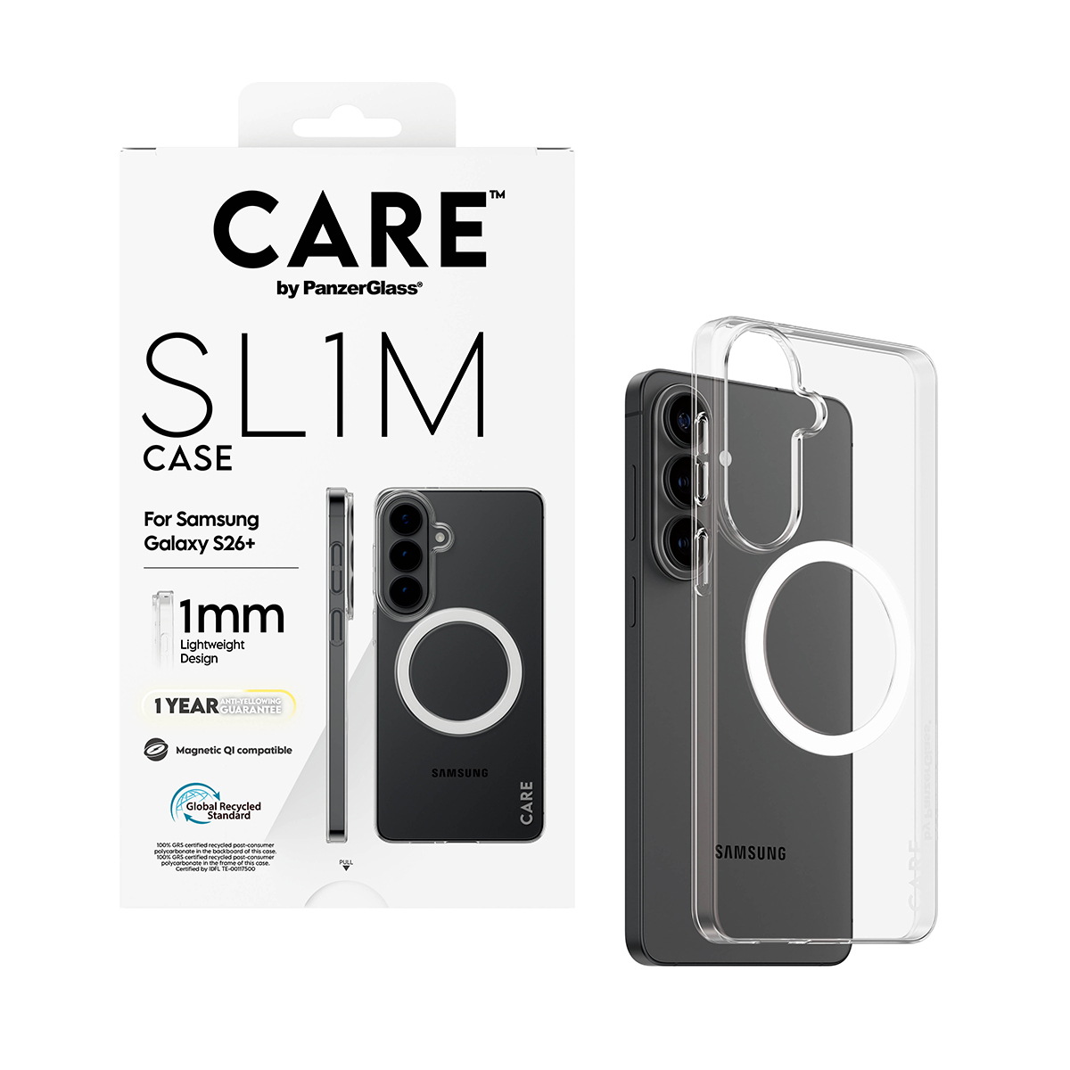 PanzerGlass CARE™ by ® SL1M Case Transparent w. Qi Samsung Galaxy S26+ mobiele telefoon behuizingen 17 cm (6.7") Hoes Transparant - Afbeelding 6