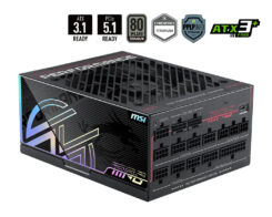 MSI MPG Ai1300TS PCIE5 power supply unit 1300 W 24-pin ATX ATX Zwart - Afbeelding 2